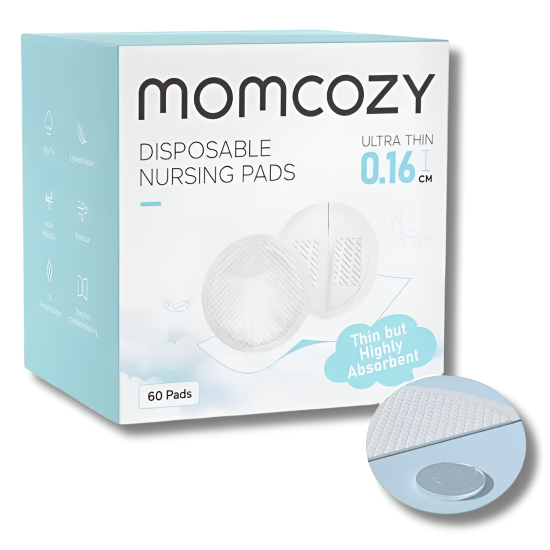 MOMCOZY – COUSSINETS D’ALLAITEMENT JETABLES ULTRA-FINS 60 PIECES