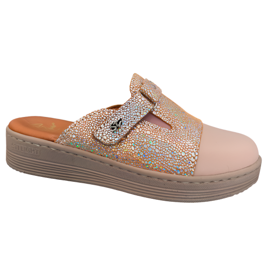 STI LIGHT SABOTS ORTHOPEDIQUES ROSES PAILLETÉS FEMME