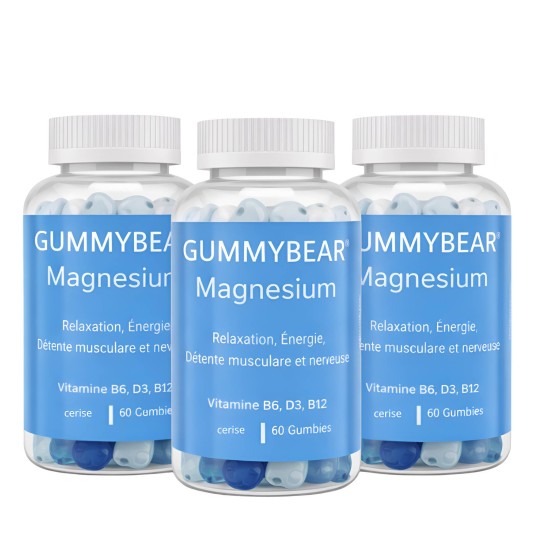 GUMMYBEAR LOT DE 3 MAGNESIUM 60 GUMMIES