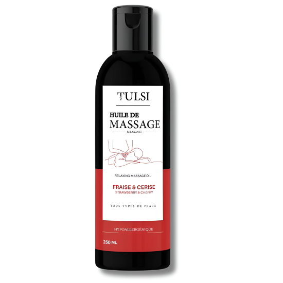 TULSI HUILE DE MASSAGE FRAISE CERISE 250ML