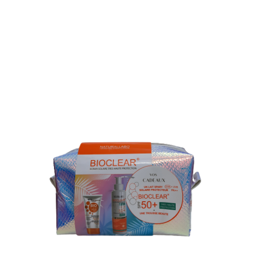 naturallabo COFFRET BIOCLEAR ECRAN MINERAL INVISIBLE + LAIT SPRAY SPF50+