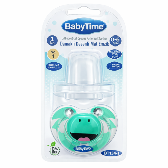 BABYTIME SUCETTE ORTHODONTIQUE EN SILICONE 0-6MOIS